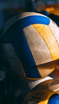 a close up of a beach ball on a table