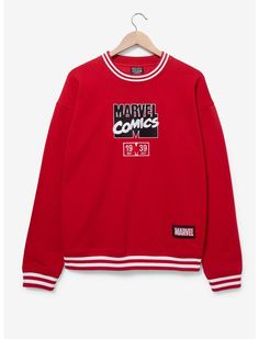 Marvel Comics 1939 Embroidered Sweatshirt Book Crewneck, Marvel Names, Marvel Merch, Marvel Style, Marvel Gifts, Geek Clothes, Marvel Clothes, Marvel Comics Superheroes, Men's Sweaters