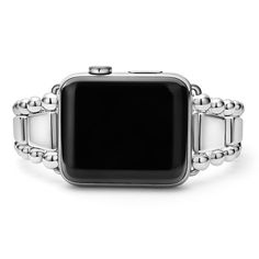 Created exclusively for your Apple Watch®, this watch bracelet is crafted from sterling silver signature links. Watch face sold separately. Modern Stainless Steel Jubilee Watch Bands, Elegant Adjustable Watch Bands With Polished Finish, Modern Stainless Steel Watches With Jubilee Bracelet, Modern Stainless Steel Watch Bands With Polished Finish, Modern Stainless Steel Watch With Jubilee Bracelet, Modern Adjustable Watch With Jubilee Bracelet, Silver Timeless Bracelet Strap Watch Bands, Timeless Silver Watch Band With Bracelet Strap, Timeless Silver Bracelet Strap Watch Band