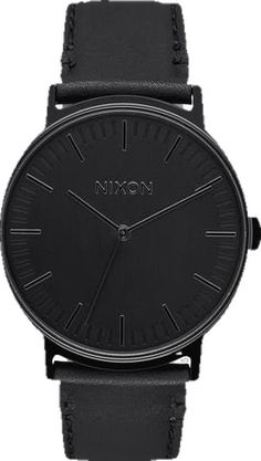 Modern Adjustable Watch With Analog Display, Minimalist Black Watches For Work, Minimalist Black Watch For Work, Minimalist Leather Analog Watch, Black Stainless Steel Everyday Watches, Black Stainless Steel Watch For Everyday, Everyday Black Stainless Steel Watches, Minimalist Black Watch For Everyday Use, Minimalist Black Watch With Features