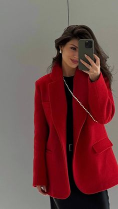 Elegance Dress, Blouse Casual Fashion, Cozy Loungewear, Mode Ootd, Red Outfit, Mode Inspo