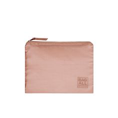 an image of a pink pouch bag with the word, bau all on it