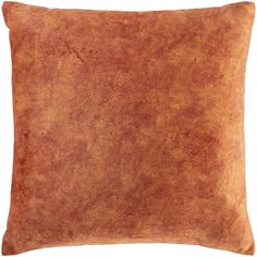 Collins OIS-008 Velvet Square Pillow in Rust & Burnt Orange by Surya Orange Velvet Texture, Orange Accent Pillows, Burnt Orange Pillows, Orange Pillow Covers, Stylish Throw Pillows, Orange Pillows, Surya Rugs, Red Pillows, Velvet Color