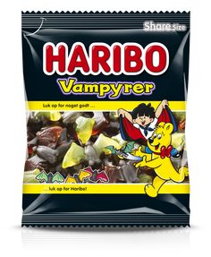 a bag of harbo flavored candy