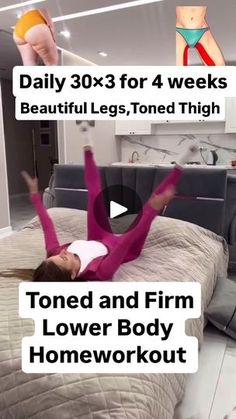 2.7K views · 10K reactions | Beautiful Legs and Toned Thighs Homeworkout 
#beautifullegs #tonedthighs #glutesathome #legsworkout #weightloss #fitnessmotivation #fitgirl #fitwomen #homeworkoutvideos | Kylie | Weightloss Expert 🇺🇸 Exercise Thighs, Bed Workout, Tone Thighs, Home Workout Videos, Workout For Flat Stomach, Daily Exercise Routines, 30 Day Workout Challenge, Abdominal Exercises, Bodyweight Workout Beginner