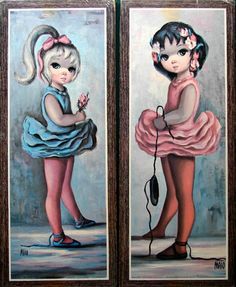 Big Eyes Artist, Girl Products, Ballerina Art, Girl Artist, Vintage Girl, Modern Artists