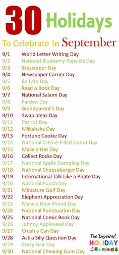 an image of a list for the holidays to celebrate in november and december, with text overlaying it