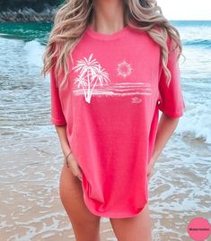 Tropical Palm Tree Comfort Colors Summer Beach Vacation Shirt,palm Trees Graphic Tshirt, Palm Tree Shirt, Aesthetic Shirt,oversized Coverup - Etsy Hs Outfits, Palm Tree Shirt, Girls Trips, Casual Coastal, Summer Beach Vacation, Shirt Aesthetic, Aesthetic Shirt, Southwest Florida, Tree Graphic