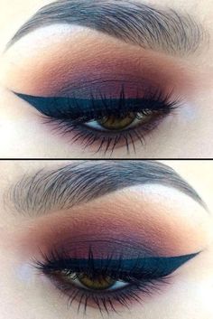 Little Burgundy eye makeup look, with makeup products list, winged eyeliner tutorial, smokey eyes makeup, eyeshadow and lipstick colours, party makeup Burgundy Eye Makeup, Eyeliner Tips, Makeup Pics, Winged Eyeliner Tutorial, Makeup Tip, Makeup List, Beauty Make-up, Makeup Hacks