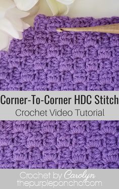 the corner to corner crochet video stitch