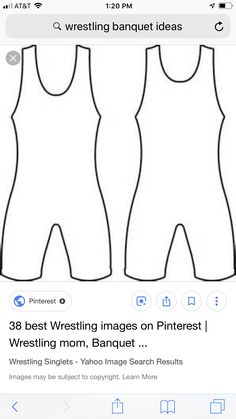 the front and back view of a wrestling suit on an instagramture tweet