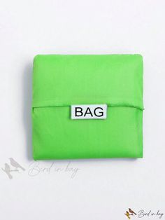 Bird in Bag - Solid Color Polyester Folding Storage Bag with Large Capacity, Multifunctional Handle, Durable and Portable, Minimalist Shopping Bag Minimalist Shopping, Red Pattern, Bird In Bag, Green Bag, Storage Bag, Bag Storage, Hot Pink, Solid Color, Green