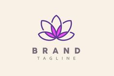 the logo for brand tagline, which is designed to look like a lotus flower