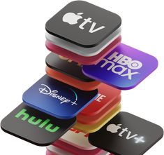 apple tv logos stacked on top of each other