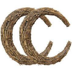 the letter c is made out of twigs