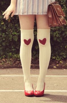 Womens Fasion, Minako Aino, The Cardigans, Mia 3, White Socks, Next Clothes, Cute Socks, Red Hearts, Mode Inspo