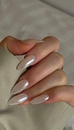 Looking to achieve the stunning look of white chrome nails all by yourself at home? Look no further! In this simple and natural-toned blog post, we will provide you with a step-by-step tutorial and inspiring ideas on how to achieve the perfect white chrome nails.By incorporating chrome powder into your gel manicure and sealing it...Read the Post Milky White Glazed Nails, White Crome Nails Almond With Design, White Chrome French Tip Nails Coffin, White Crome Nails Almond French, White Silver Chrome Nails, White Crome Nails Almond French Tip, Milk Chrome Nails, Milky White Nails Chrome, Milky White Nails With Chrome