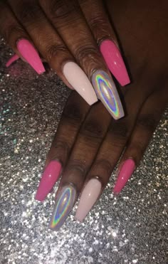 30 Trending Nail Arts French Nails Glitter, Shiny Nails Designs, Milky Nails, Glitter Acrylics, Acrylic Nails Coffin, Pretty Acrylic Nails