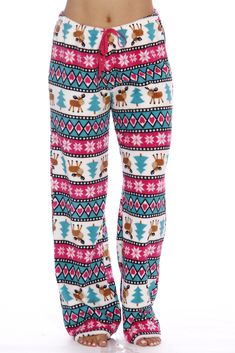 PRICES MAY VARY. ENJOY RESTFUL NIGHTS: Just Love’s pajama pants for women are designed using an ultra-plush fleece fabric that feels great on the skin. The sleeping pants have the perfect weight to keep you warm and cozy all through the night without getting uncomfortably hot.   BRING CHEER TO NIGHT TIME: You’ll love the assortment of beautiful prints and colors that add a little fun to these cute pajamas for women. You can mix and match the pajama bottoms with cute tops to make every night trul Aerie Pajamas, Cute Pajamas For Women, Plush Pajama Pants, Boxers Women, Holiday Pants, Christmas Pajama Pants, Womens Christmas Pajamas, Christmas Pj, Christmas Flannel