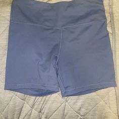 Never Worn Biker Shorts From Jockey Soft Blue Sports Shorts Short Length, Blue Athletic Shorts For Athleisure, Blue Moisture-wicking Mid-thigh Activewear, Blue Athleisure Athletic Shorts, Blue Short Length Athletic Shorts, Blue Athletic Shorts For Gym, High Waist Blue Moisture-wicking Shorts, Blue Gym Athletic Shorts, Navy Stretch Short Activewear