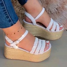 Fun Heels, Fancy Shoes, Cute Heels, Womens Sandals Wedges, Girly Shoes