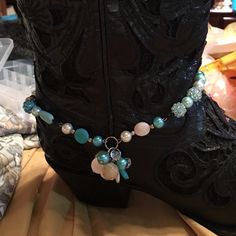 Beautiful...The Style Is To Wear One On One Boot. This Is For One Boot Bling. I Have Other Styles Available In Other Listings. Boot Bling Diy, Spring Blue Boots With Rhinestones, Boot Jewelry Short, Boot Bling Jewelry, Boot Jewelry Low, Rhinestone Ugg Boots, Boot Bling, Boot Jewelry, Bling Jewelry