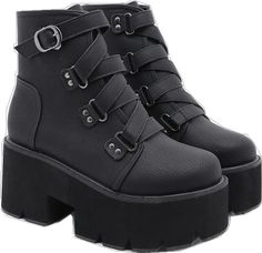 Gothic Black Platform Boots With Buckle Closure, Black Gothic Platform Boots With Buckle Closure, Edgy Black Closed Toe Platform Boots, Black Platform Boots For Fall Concerts, Black Grunge Boots For Concert, Alternative Black High-top Platform Boots, Black Edgy Platform Boots For Fall, Black Alternative Style Platform Boots For Winter, Black Alternative Style Platform Boots For Concert