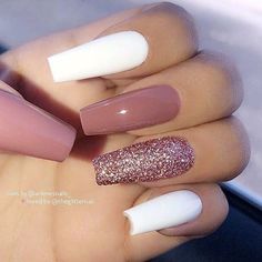 French Pedicure, Nail Jewels, Nails Now, White Acrylic Nails, Blush Nails, Fall Acrylic Nails, Acrylic Coffin, Christmas Nails Acrylic, Coffin Nails Long