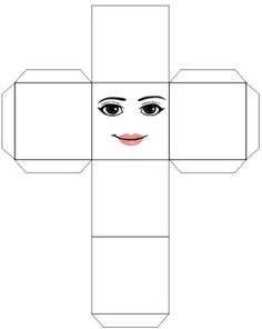 a paper cross with an image of a woman's face on the front and side