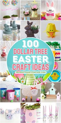 easter crafts and decorations are featured in this collage