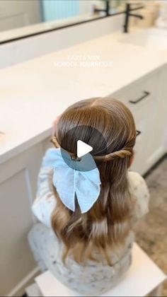 Toddler Hair Down Hairstyles, Girl Hair Dos Easy, Kids Half Up Hairstyles, Easy Kid Hairstyles For Long Hair, Hairstyles For Girls Kids Short Hair, Six Year Old Hairstyles, Toddler Graduation Hairstyles, Kids Bow Hairstyle, Half Up Toddler Hairstyles