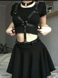 Style Gothic, K Fashion, Retro Mode, Looks Black, Trendy Baby, All Black Outfit, Edgy Outfits, Dark Fashion