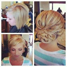 short wedding updo Hairstyles For Shorter Hair, Hair For Short Hair, Easy Up Do, Loose Wedding Hair, Short Hair Up, Easy Up, Shorter Hair, Hair Done