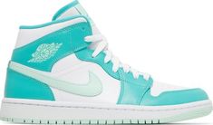 Wmns Air Jordan 1 Mid 'Marine Green' | GOAT Wmns Air Jordan 1, Jordan Retro 1, Womens Air Jordans, Green Sneakers, Cute Nikes, Swag Shoes