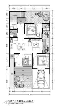 the floor plan for a small house