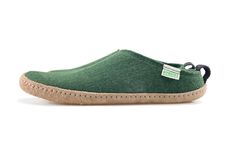 Women's Sustainable Wool Slippers - Low Back - Brown – Kyrgies Comfortable Everyday Slippers For Spring, Green Casual Slippers With Cushioned Footbed, Casual Green Slip-ons With Leather Sole, Casual Indoor Slippers With Textured Sole, Green Casual Slip-on Slippers, Casual Green Slip-on Slippers, Casual Everyday Slippers For Spring, Everyday Slip-on Slippers With Textured Footbed, Comfortable Natural Slip-ons With Rubber Sole