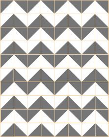 the pattern is made up of squares and triangles