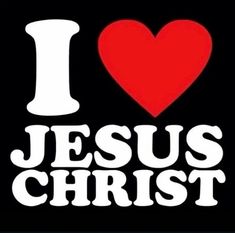 i love jesus christ sticker on a black background with the words, i love jesus christ