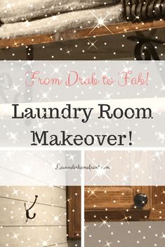 the laundry room makeover with stars on it and text overlay that reads from dusk to fall