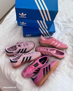 Pink Spezial Adidas, Adidas Spezials, Pink Adidas Shoes, Jordan New, Trending Adidas, Trendy Shoes Sneakers