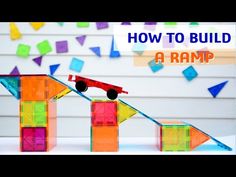 how to build a ramp with legos and building blocks in the shape of houses