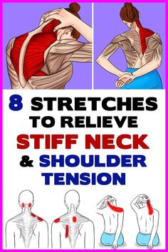 Trapezius Stretch, Shoulder Stretches, Tight Shoulders, Shoulder Tension, Pain Relief Remedies, Neck Exercises, Stiff Neck