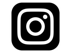 the instagram logo is black and white with an instagram icon in the center