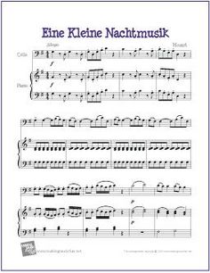 sheet music with the words enne kleene nachmusk