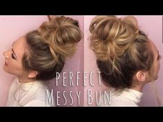 Messy Bun Updo, Side Bun Hairstyles, Perfect Messy Bun, Bun Tutorials, Messy Bun Tutorial, Easy Updo Hairstyles, Easy Bun Hairstyles, Hair Bun Tutorial, Messy Buns