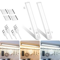 four different types of electrical devices are shown