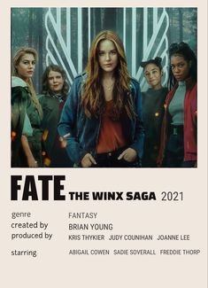 the movie poster for fate the winkx saga