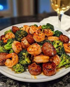 Honey Garlic Sausage Shrimp And Broccoli, Honey Garlic Shrimp Sausage Broccoli, Shrimp Sausage Broccoli, Honey Garlic Shrimp Sausage And Broccoli, Broccoli And Sausage, Sausage Broccoli, Honey Shrimp, Shrimp Broccoli, Honey Garlic Shrimp