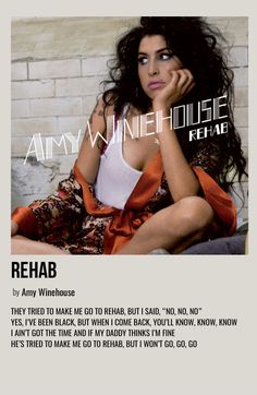 an ad for the release of her new single, rehab by army winehouse