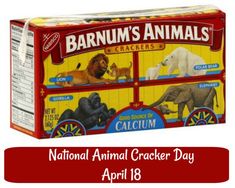 Animal Crackers Recipe, Animal Cracker, Good Sources Of Calcium, National Animal, Animal Cookies, Animal Crackers, Vintage Memory, Christmas Crackers, I Remember When